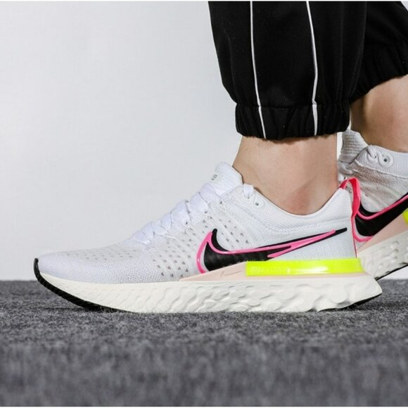 15 MEN'S NIKE REACT INFINITY RUN FLYKNIT 2 / SAIL / MULTICOLOR DJ5395-100 - Picture 1 of 11